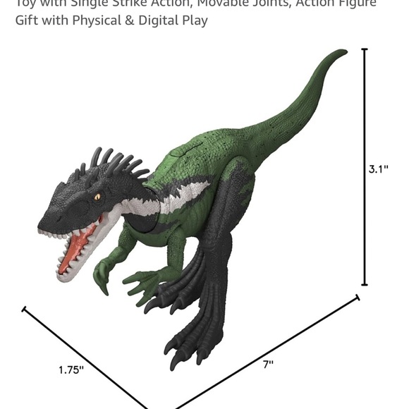 Mattel Green and Black Action dinosaur Guaibasaurus - Picture 5 of 6